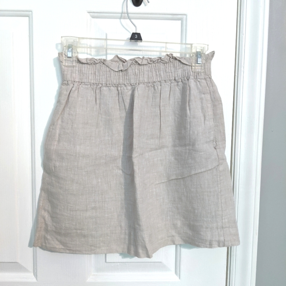 J  Crew Beige Linen Skirt